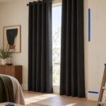 Blackout Curtain Pair · Ink — shown in use