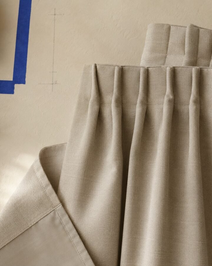 Blackout Curtain Pair · Plaster — fabric detail