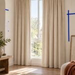 Blackout Curtain Pair · Plaster — shown in use