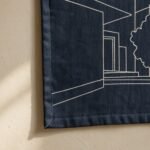 Blueprint Tapestry — fabric detail