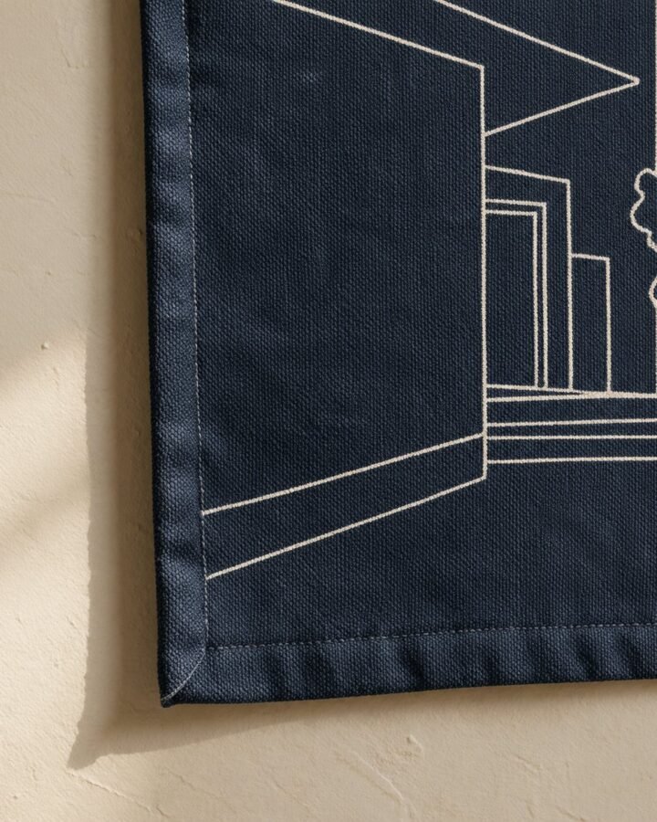 Blueprint Tapestry — fabric detail