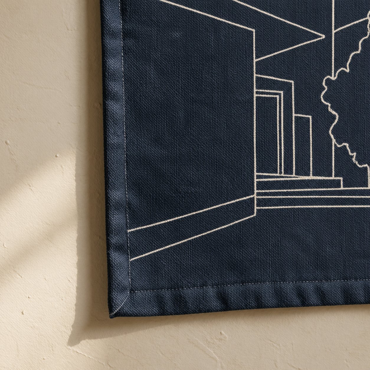 Blueprint Tapestry — fabric detail
