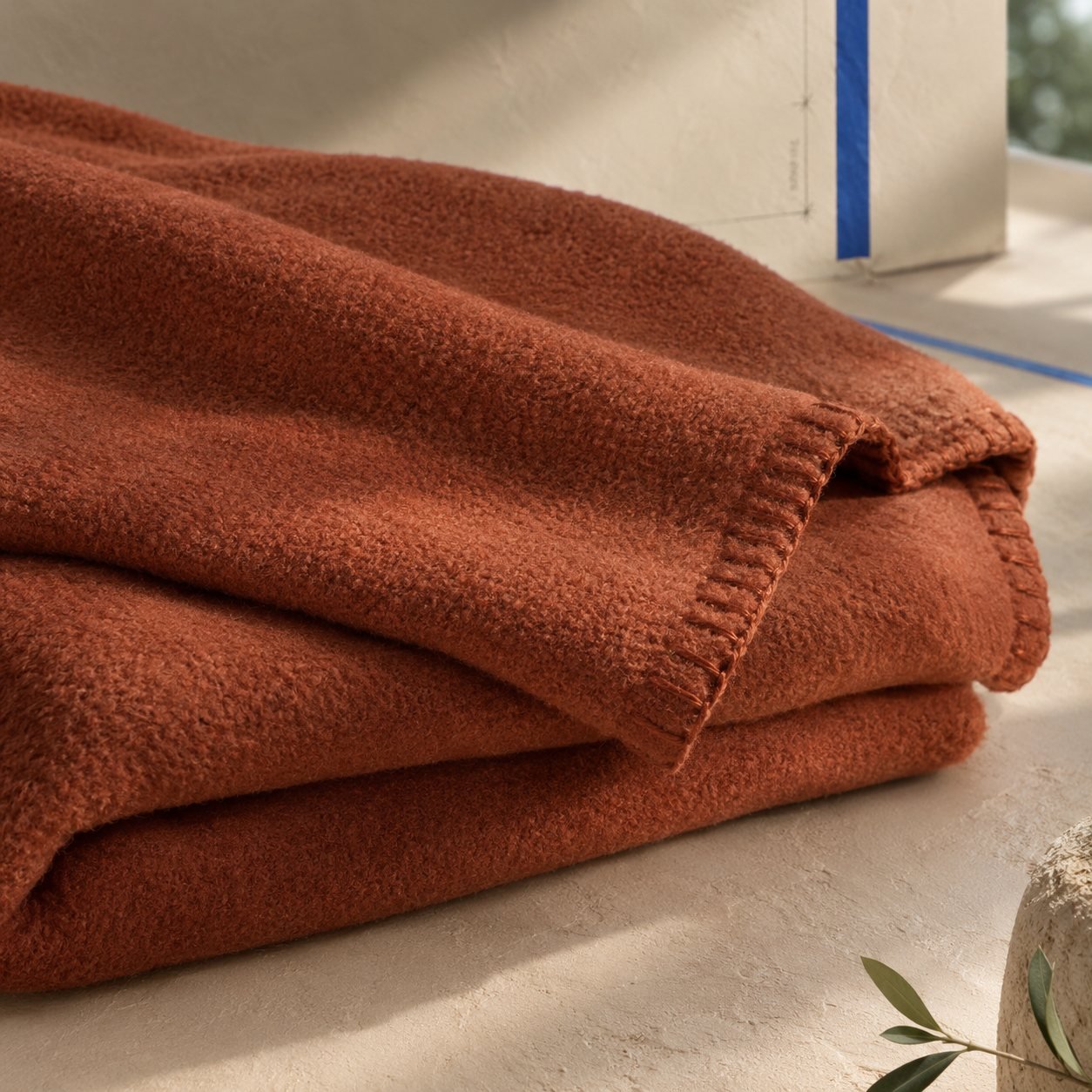 Clay Fleece Blanket — fabric detail