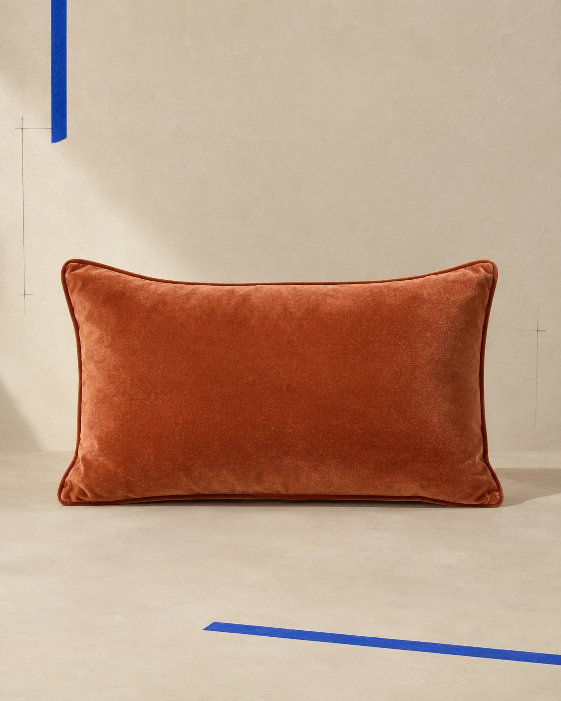 Clay Velvet-Look Lumbar Cover