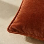 Clay Velvet-Look Lumbar Cover — fabric detail