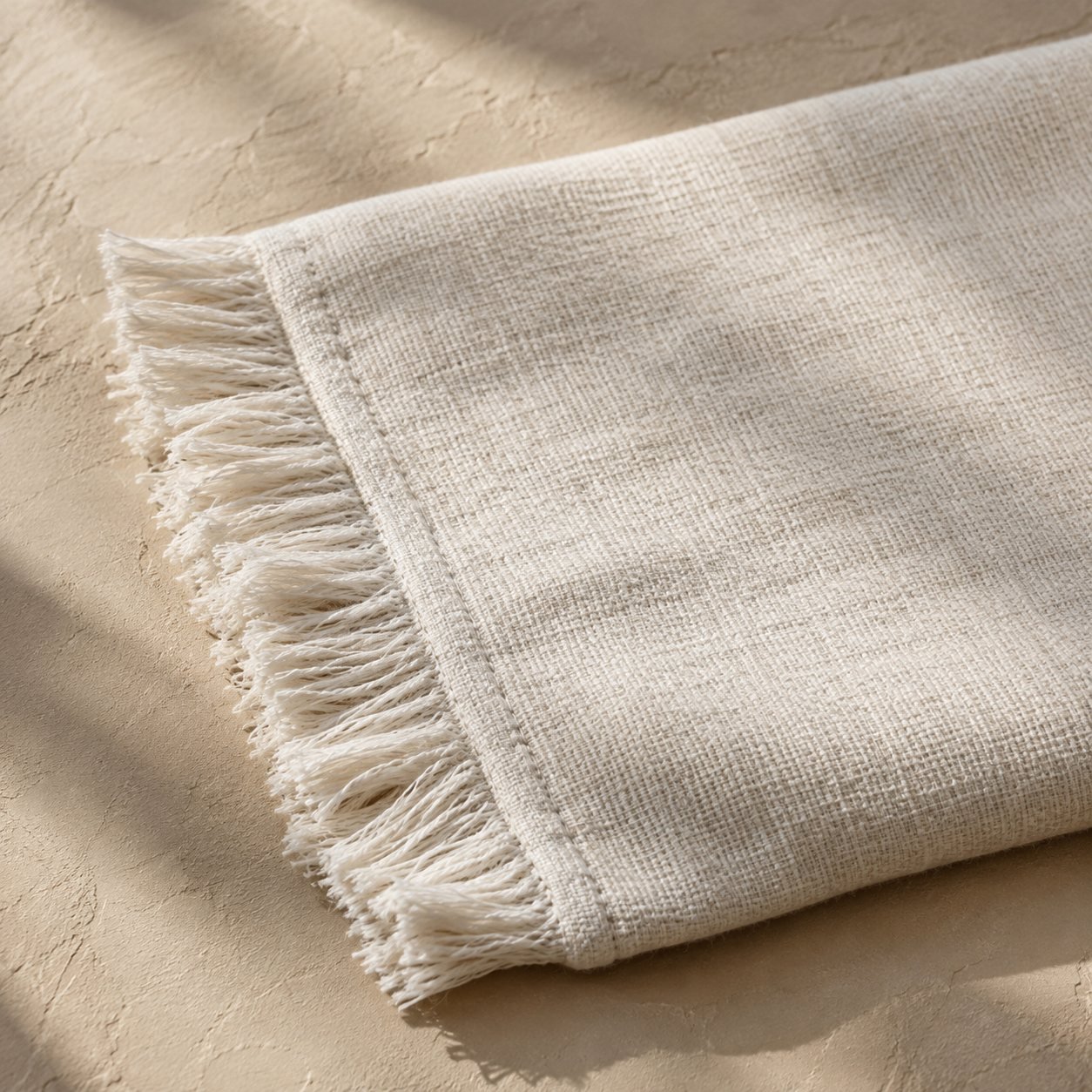 Fringe Edge Lumbar Cover — fabric detail
