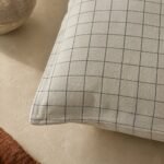 Grid Plan Cushion Cover — fabric detail