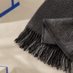 Herringbone Acrylic Throw — fabric detail