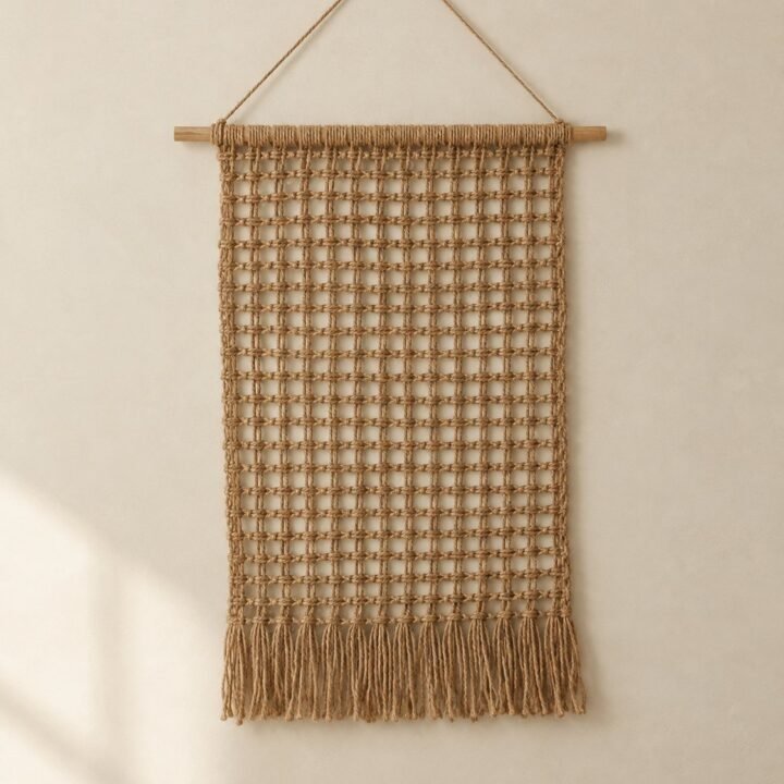 Jute Grid Wall Hanging