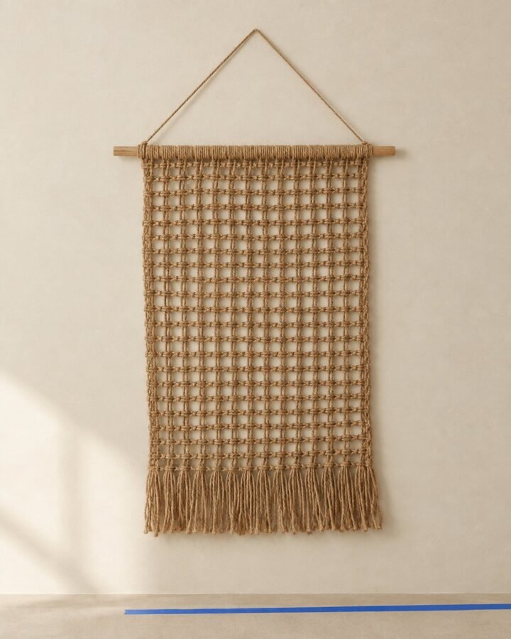 Jute Grid Wall Hanging