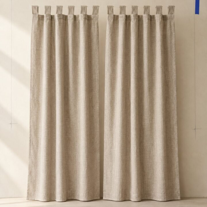 Linen-Blend Curtain Pair