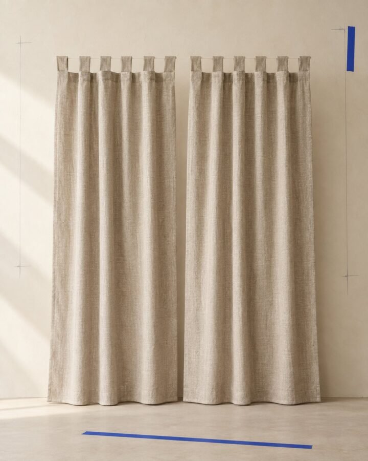 Linen-Blend Curtain Pair