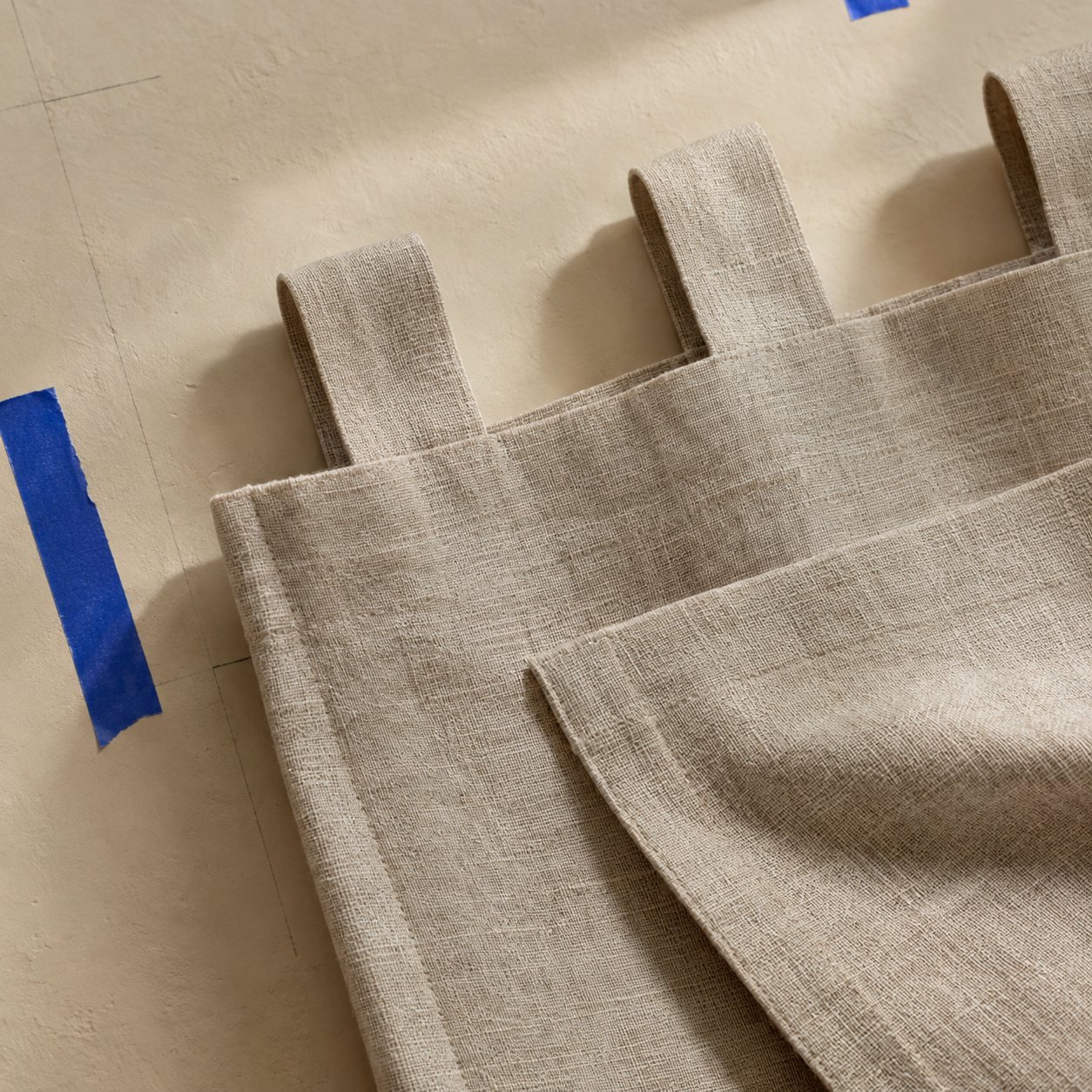 Linen-Blend Curtain Pair — fabric detail