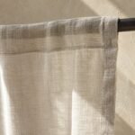 Linen-Blend Sheer Panel — fabric detail