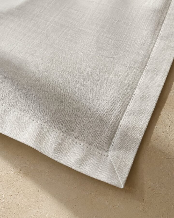 Long Table Cotton Tablecloth — fabric detail