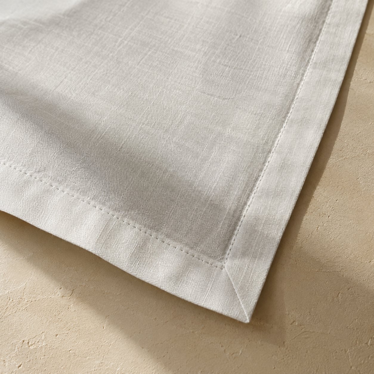 Long Table Cotton Tablecloth — fabric detail