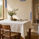 Long Table Cotton Tablecloth — shown in use