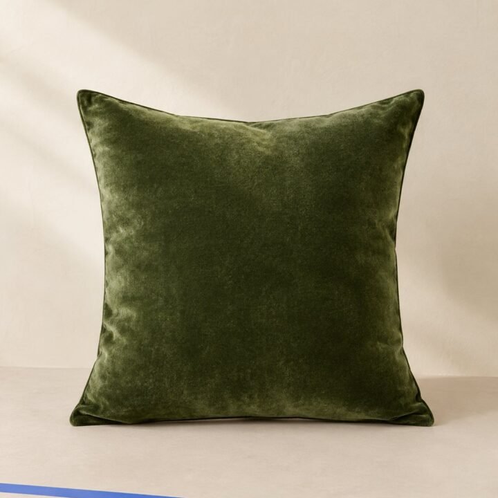 Moss Velvet-Look Cushion Cover