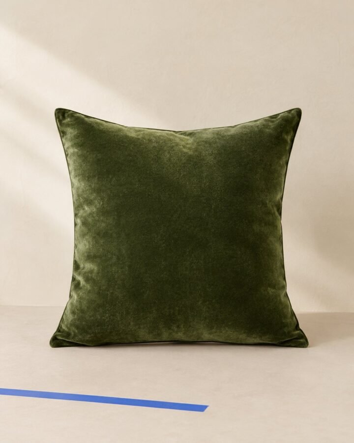 Moss Velvet-Look Cushion Cover
