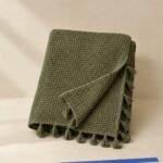 Moss Waffle Throw