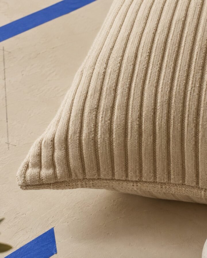 Plaster Rib Cushion Cover — fabric detail