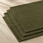 Set of 4 Moss Placemats — fabric detail