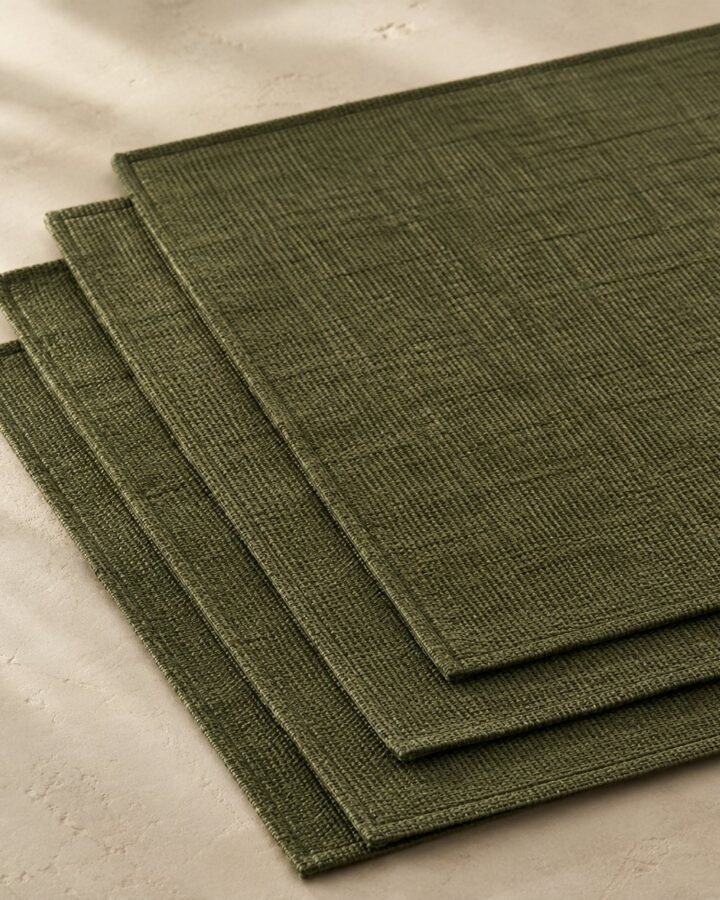 Set of 4 Moss Placemats — fabric detail