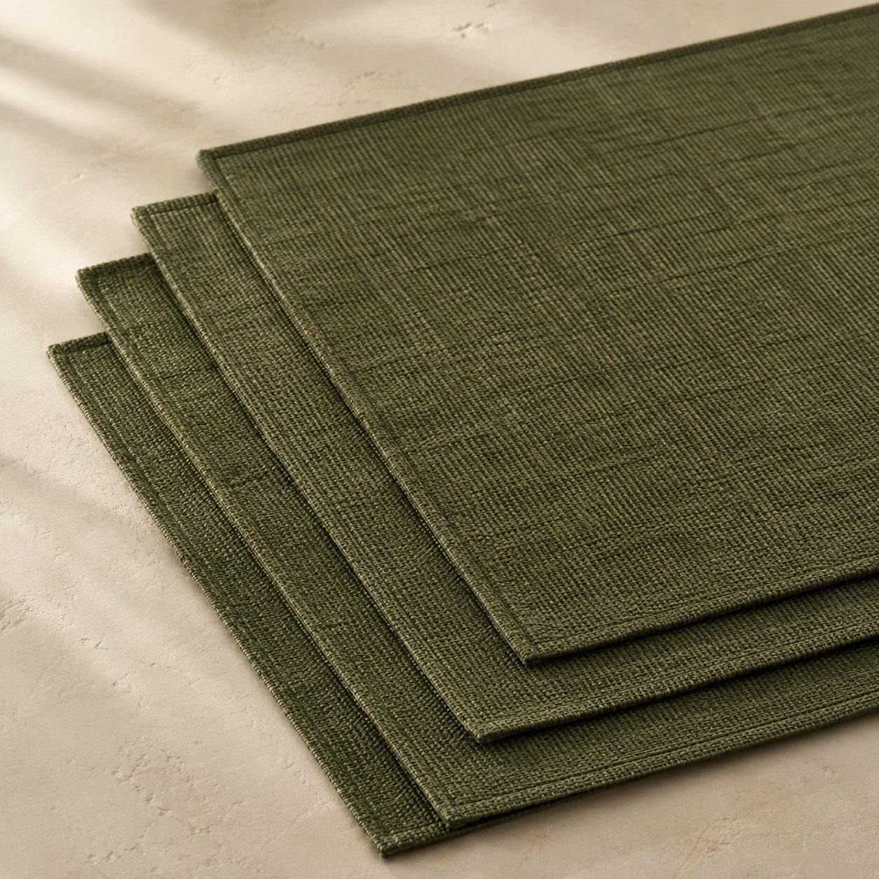 Set of 4 Moss Placemats — fabric detail