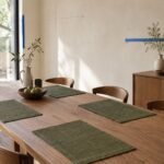 Set of 4 Moss Placemats — shown in use