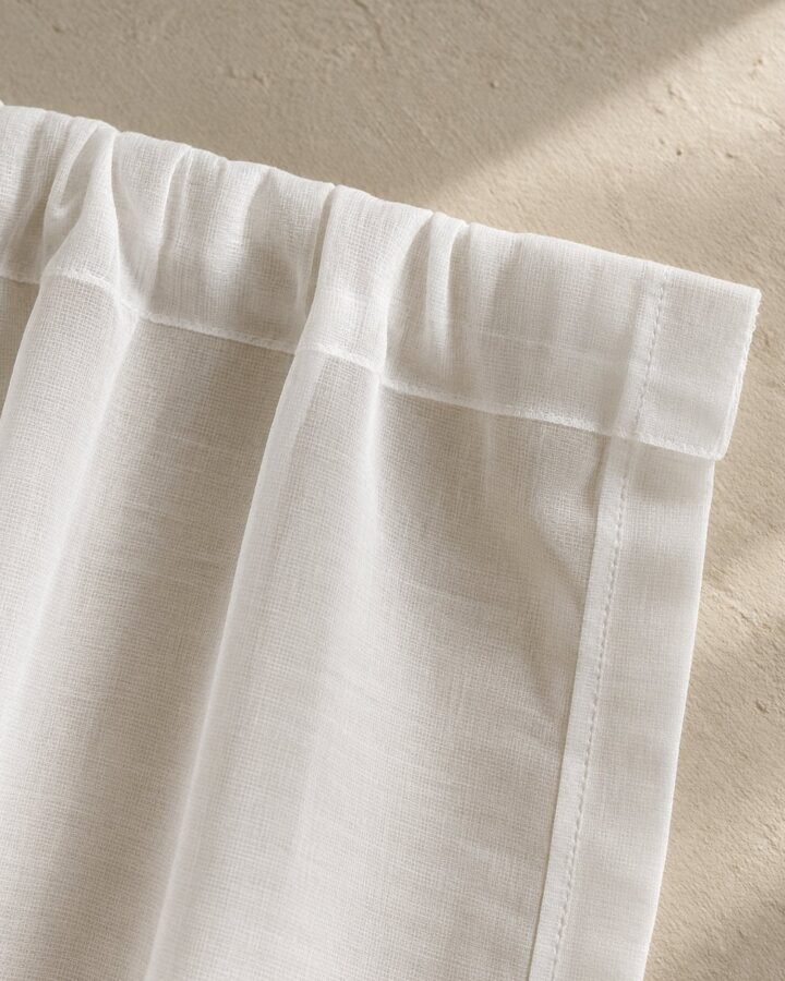Sheer Voile Panel · Chalk — fabric detail