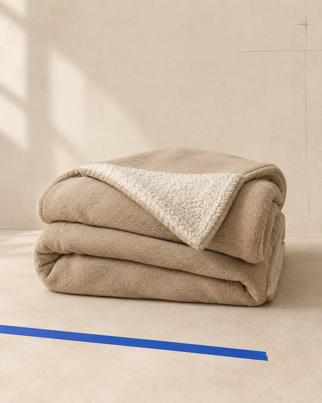 Sherpa-Back Fleece Throw