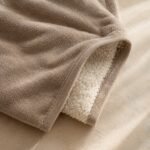 Sherpa-Back Fleece Throw — fabric detail
