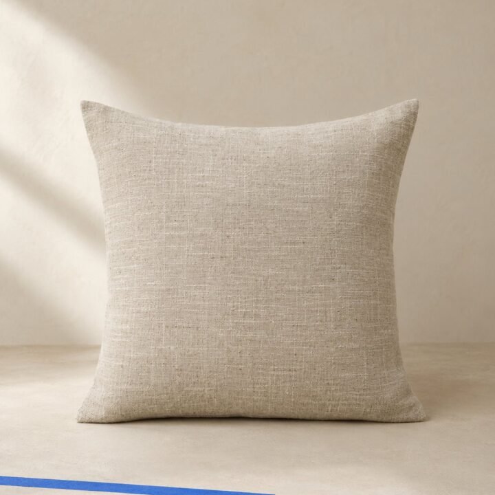Slub Linen-Blend Cushion Cover