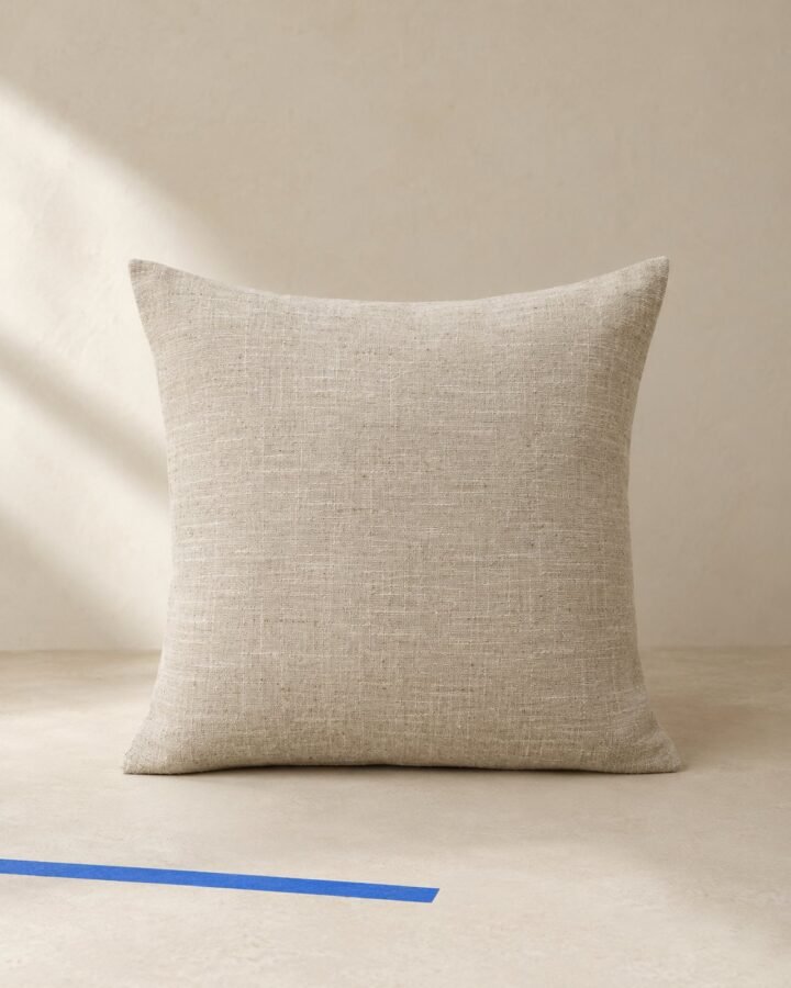Slub Linen-Blend Cushion Cover