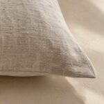 Slub Linen-Blend Cushion Cover — fabric detail