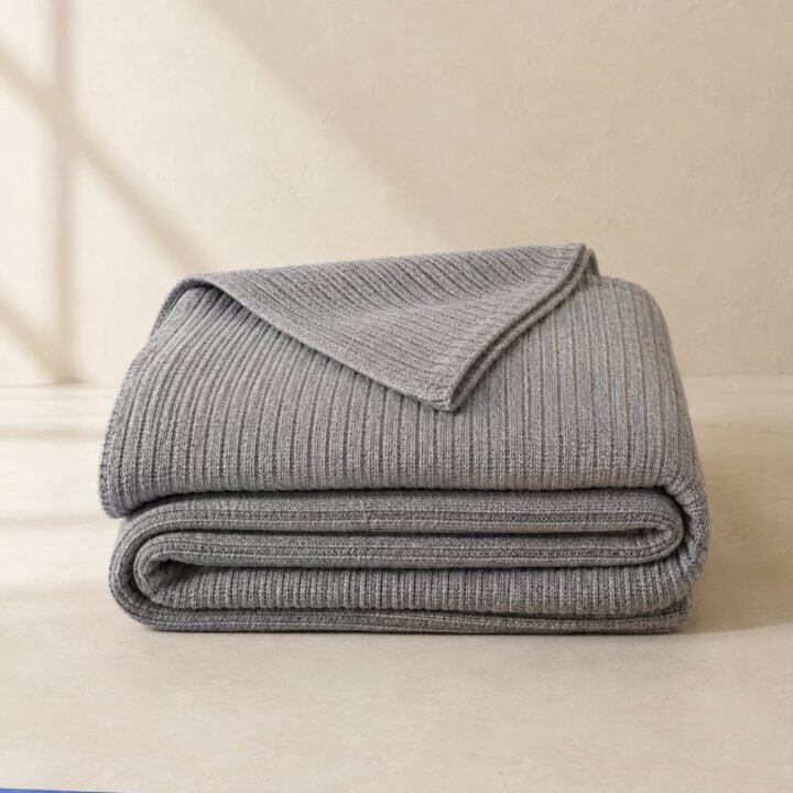 Soft Rib Knit Blanket