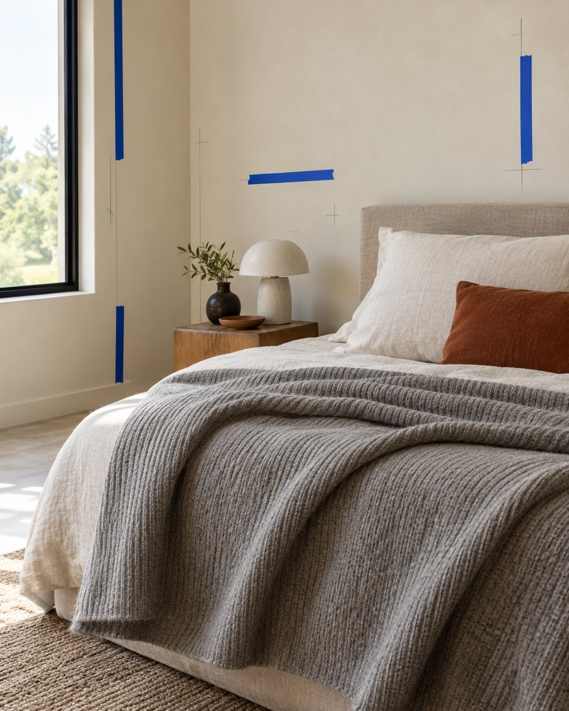Soft Rib Knit Blanket — shown in use