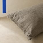 Stone Wash Linen-Blend Lumbar — fabric detail