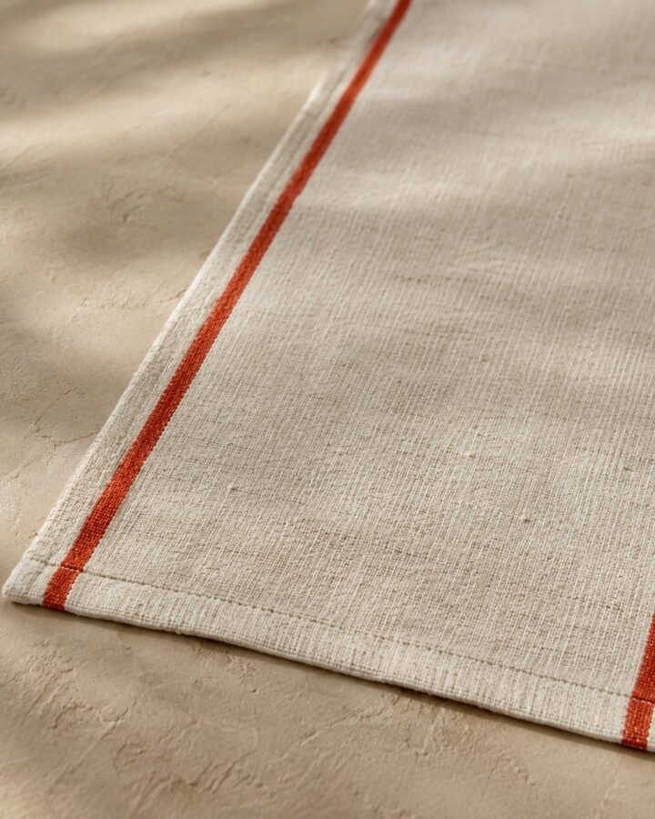 Survey Stripe Table Runner — fabric detail