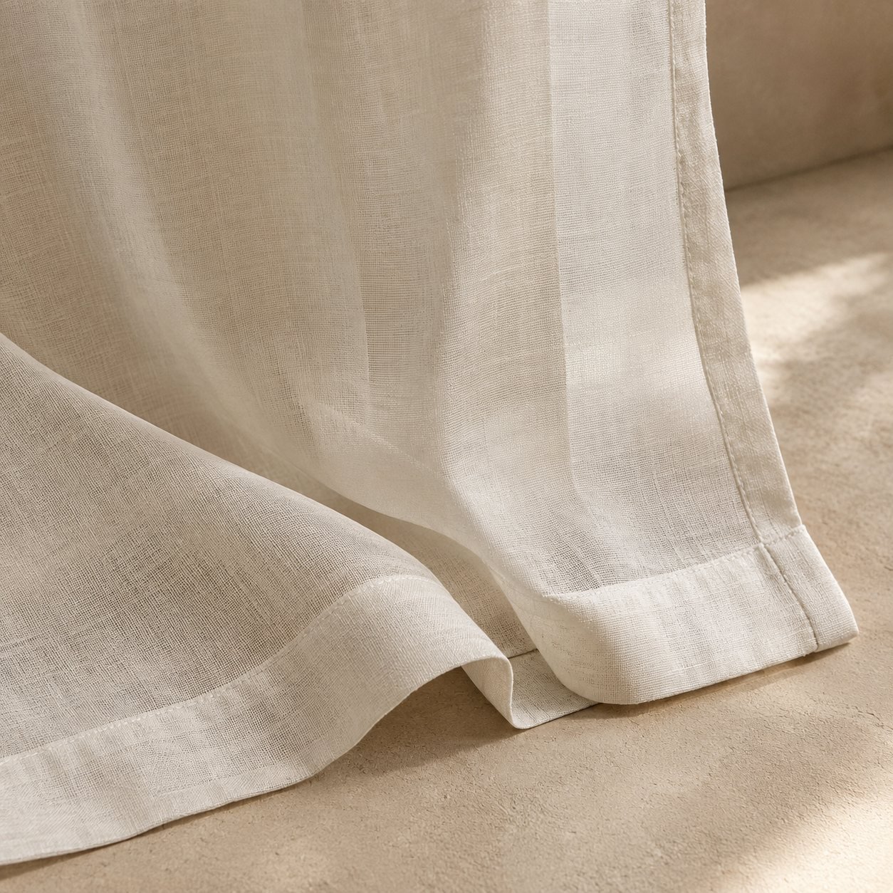 Tall Window Voile Panel — fabric detail
