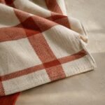 Vermilion Check Throw — fabric detail