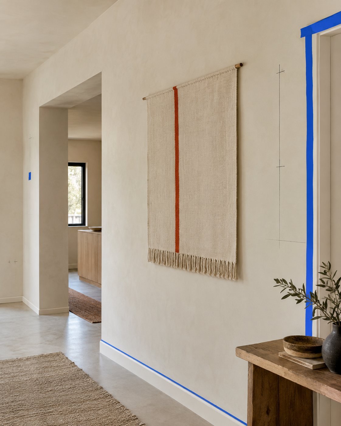 Vermilion Line Tapestry — shown in use