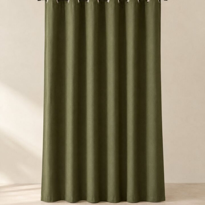 Wide Blackout Curtain · Moss