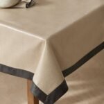 Wipe-Clean Coated Tablecloth — fabric detail